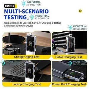 FNIRSI FNAC-28 2-in-1 Type-C USB Tester – Digital Voltmeter & Ammeter for Power Bank and Charger Measurement