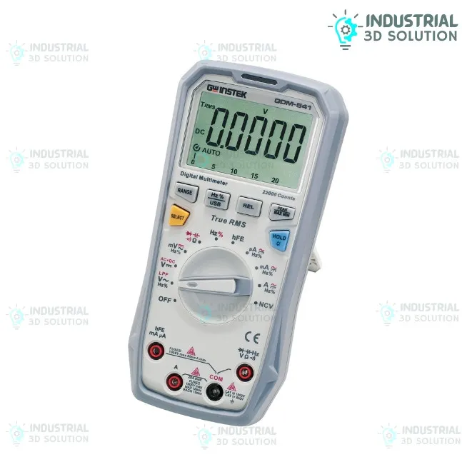 GW Instek GDM‑541 Professional Digital Multimeter / True RMS Handheld AC DC Voltage & Current Tester / 22,000 Count LCD Display / Industrial & Lab Use / NCV & USB Data Logging / CAT III 1000V / Electr