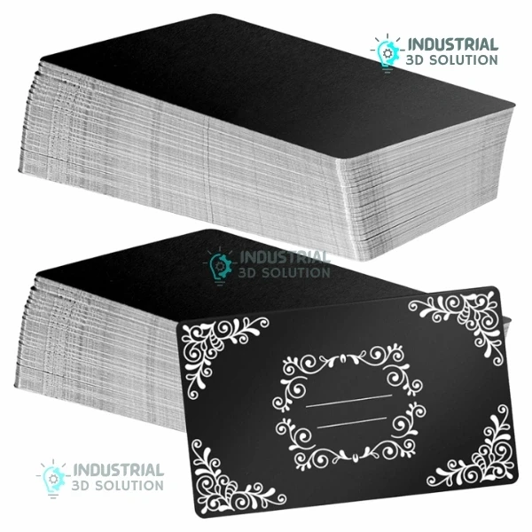 10 Pieces Black Aluminum Business Cards for Laser Engraving