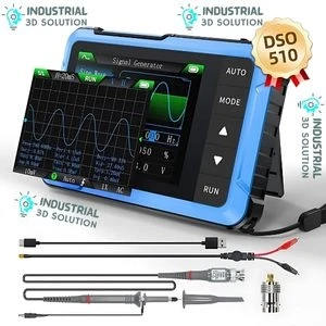 FNIRSI DSO-510 Mini Handheld Digital Oscilloscope & Signal Generator – 10MHz Bandwidth, 48MS/s Sampling Rate, Portable Waveform Analyzer for Electronics & Circuit Testing
