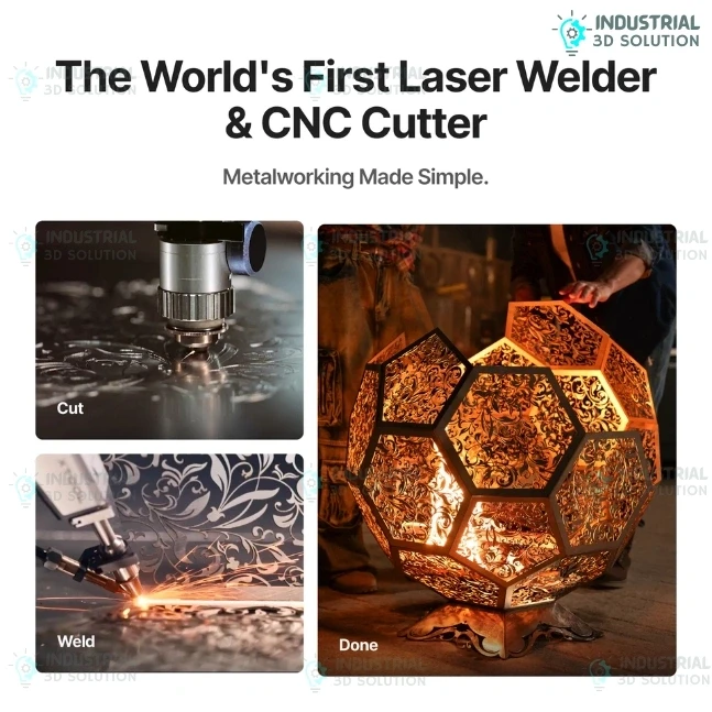 xTool MetalFab 800W Laser Welder CNC Cutter Fiber Laser Machine | Metal Welding & CNC Cutting System for Stainless Steel Aluminum Brass