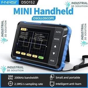 FNIRSI DSO-152 Mini Pocket Handheld Digital Oscilloscope With Probe – 200KHz Bandwidth, 2.5MS/s Sampling Rate Portable Electronics Tester