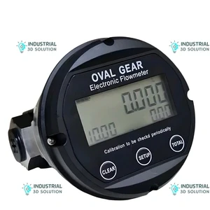 Digital Oval Gear Flow Meter 1.5" Inch | High-Precision Electronic Small Flow Rate Meter with Sensor, Counter & Indicator Cover