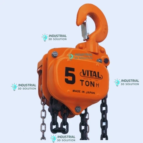 VITAL 5 Ton 5 Meter Chain Pulley Block | Heavy Duty Manual Hoist for Industrial Lifting