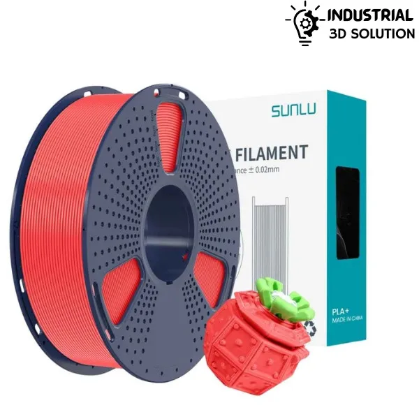 SUNLU PLA+ Cherry Red 3D Printer Filament, 1.75mml 3d filament for printing ±0.02mm