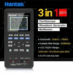 Hantek 2D72 2-Channels 70MHz 250MSa/s 3in1 Digital Oscilloscope DSO + Multimeter + Signal Generator