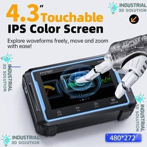 FNIRSI 2C53P 3-in-1 Tablet Oscilloscope 50MHz 250MS/s With Touchscreen  Dual Channel Digital Multimeter & DDS Signal Generator