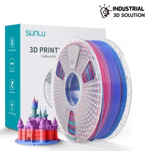 SUNLU PLA Rainbow Filament 1.75mm – Multi-Color Gradient 3D Printing Filament High Precision ±0.02mm