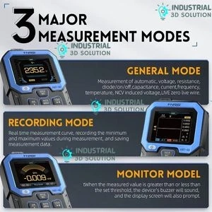 FNIRSI DMT-99 Intelligent Digital Multimeter – Color LCD Display, Auto-Ranging High-Precision Electrical Measurement Tool for Voltage, Current, Resistance & Continuity Testing