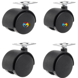 1 Set (4 Pis) 2 Inch Swivel U Plate Caster Wheel Computer Table Wheels