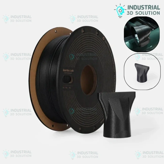 Bambu PPA-CF Carbon Fiber 3D Printing Filament Black (73100) – 1.75mm Industrial Strength