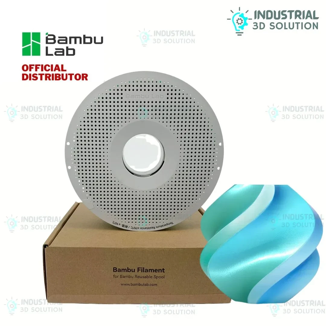 Bambu PLA Silk Multi-Color Blue Hawaii (13904) – 1.75mm High-Gloss 3D Printing Filament